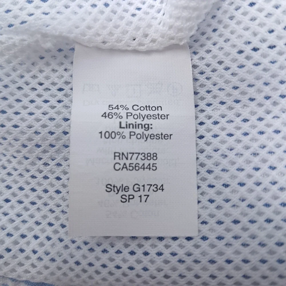 J Crew Men Swim Trunks 33 Seersucker Blue White Stripe Embroidered Lobster G1734